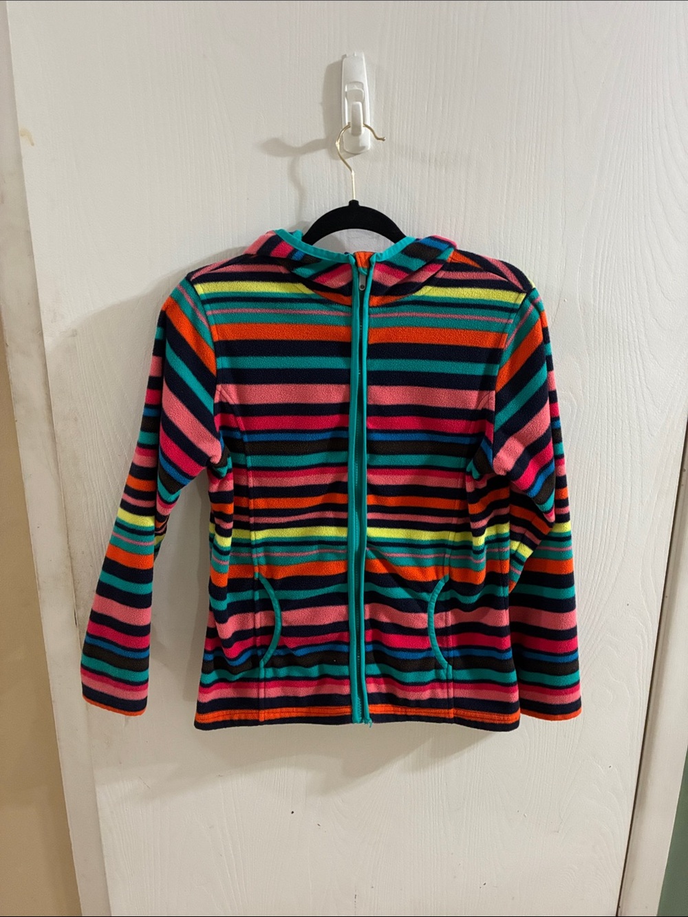 Lands' End Kids Multicolor Striped Hooded Jacket